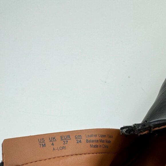 Sarto by Franco Sarto Leather Lori Boots Size 7M Black Side Zipper Round Toe - Picture 6 of 11